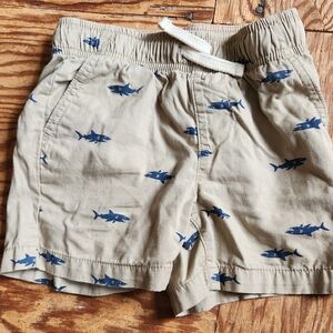 Old Navy Tan Shark Print Kids Shorts